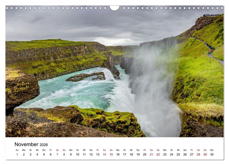 Produktbild: Island - Elemente der Natur (Wandkalender 2026 DIN A3 quer), CALVENDO Monatskalender