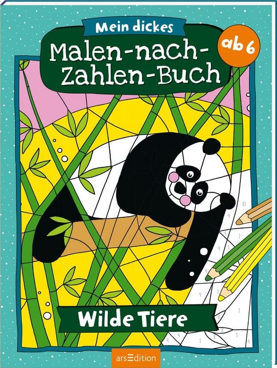 Produktbild: Mein dickes Malen-nach-Zahlen-Buch &ndash; Wilde Tiere