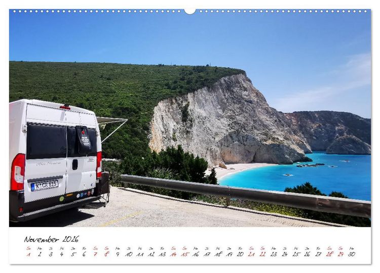 Produktbild: Berge und Meer: ein Vanlife-Abenteuer im Westen Griechenlands (Wandkalender 2026 DIN A2 quer), CALVENDO Monatskalender
