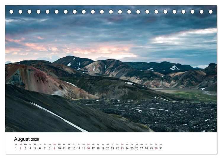 Produktbild: Island - rauhe Sch&ouml;nheit zum Verlieben (Tischkalender 2026 DIN A5 quer), CALVENDO Monatskalender