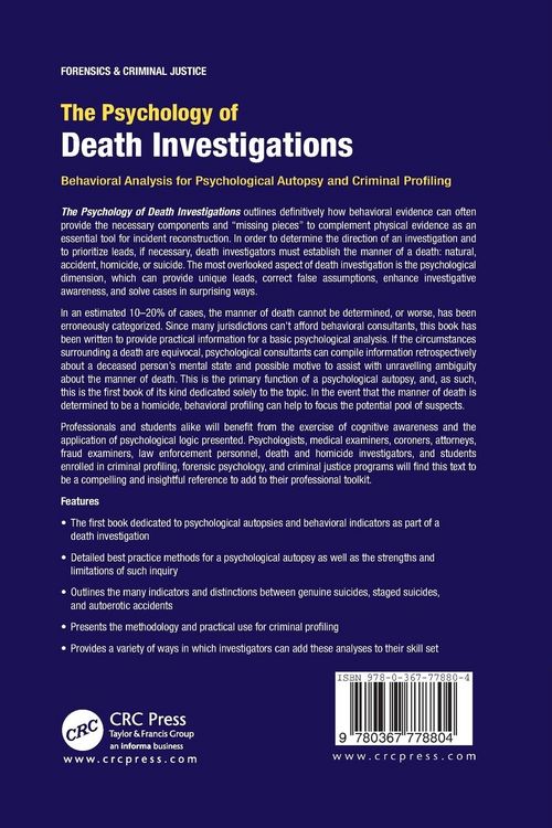 Produktbild: The Psychology of Death Investigations