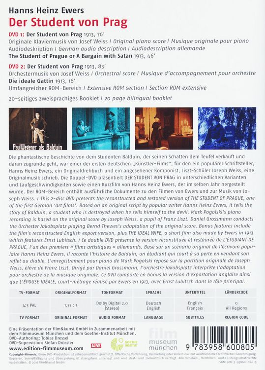 Produktbild: Der Student von Prag [2 DVDs]