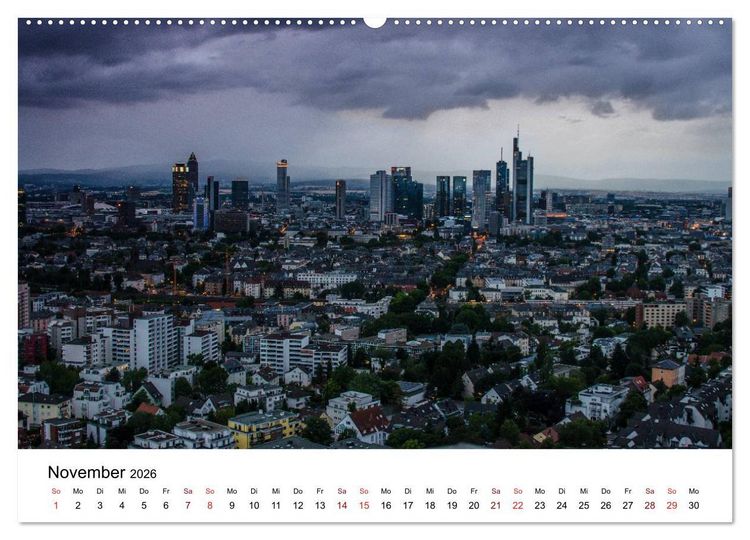 Produktbild: Frankfurt am Main bei Tag und Nacht (Wandkalender 2026 DIN A2 quer), CALVENDO Monatskalender