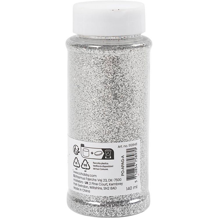 Produktbild: Creativ Company Bio Sparkles, Silber, 140 ml/ 1 Dose