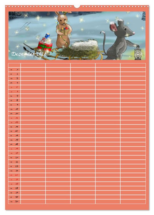 Produktbild: Mats Maus und seine Freunde (Wandkalender 2026 DIN A2 hoch), CALVENDO Monatskalender