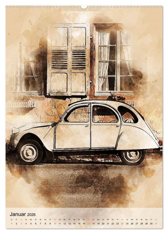 Produktbild: Die Ente - Automobil Legende (hochwertiger Premium Wandkalender 2026 DIN A2 hoch), Kunstdruck in Hochglanz