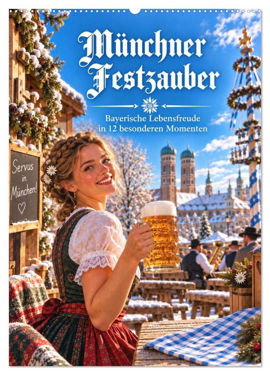 Produktbild: M&uuml;nchner Festzauber - Bayerische Lebensfreude in 12 besonderen Momenten (Wandkalender 2027 DIN A2 hoch), CALVENDO Monatskalender