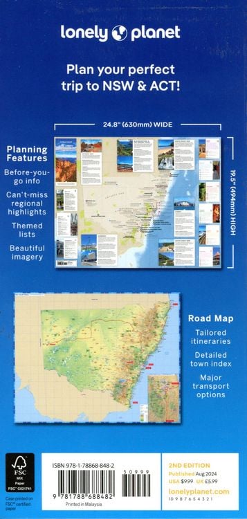 Produktbild: Lonely Planet New South Wales & ACT Planning Map
