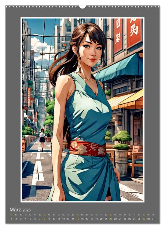 Produktbild: Manga Girlpower (Wandkalender 2026 DIN A2 hoch), CALVENDO Monatskalender