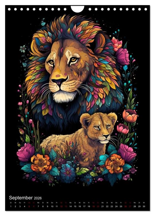 Produktbild: Afrikanische Tierfamilien (Wandkalender 2026 DIN A4 hoch), CALVENDO Monatskalender