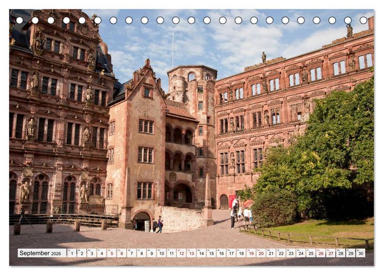 Produktbild: Heidelberg - Baden-W&uuml;rttemberg (Tischkalender 2026 DIN A5 quer), CALVENDO Monatskalender