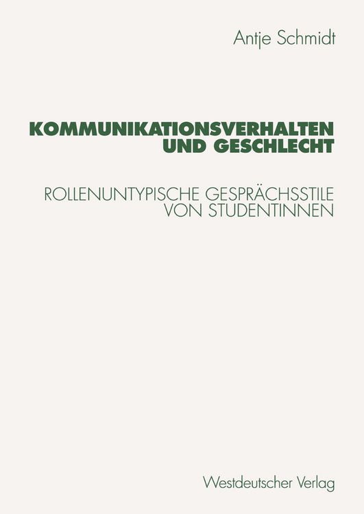 Produktbild: Kommunikationsverhalten und Geschlecht