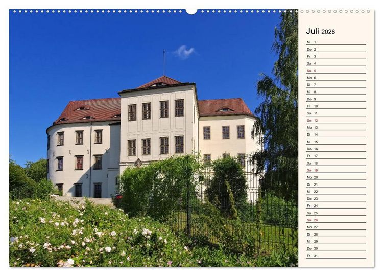 Produktbild: Schl&ouml;sser der Niederlausitz (hochwertiger Premium Wandkalender 2026 DIN A2 quer), Kunstdruck in Hochglanz