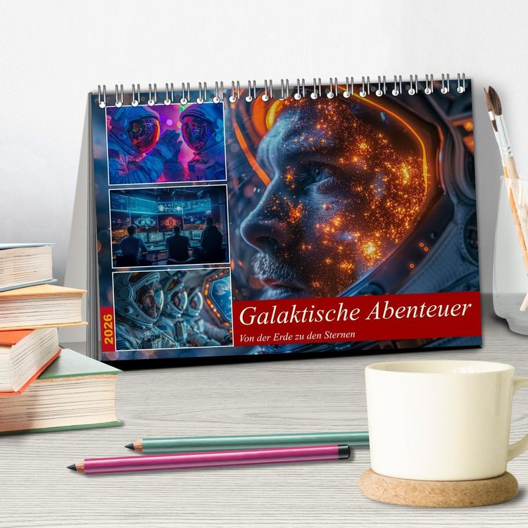 Produktbild: Galaktische Abenteuer (Tischkalender 2026 DIN A5 quer), CALVENDO Monatskalender