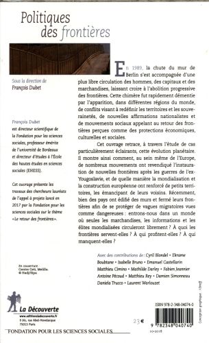 Produktbild: Politiques des fronti&egrave;res