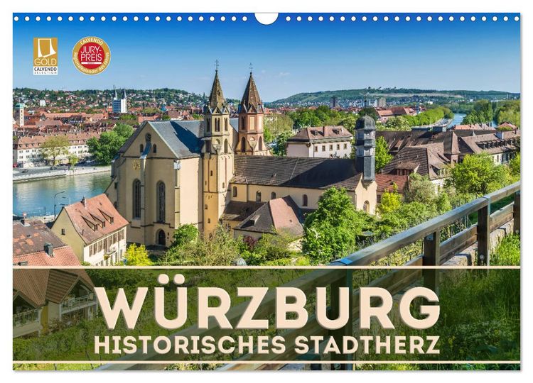 Produktbild: W&Uuml;RZBURG Historisches Stadtherz (Wandkalender 2026 DIN A3 quer), CALVENDO Monatskalender