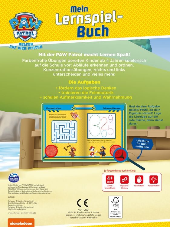 Produktbild: PAW Patrol Mein Lernspielbuch mit L&ouml;selupe