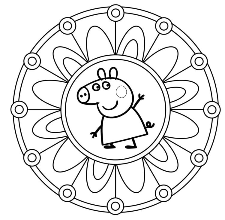 Produktbild: Peppa Wutz Ausmalbilder: MANDALA Malspa&szlig;