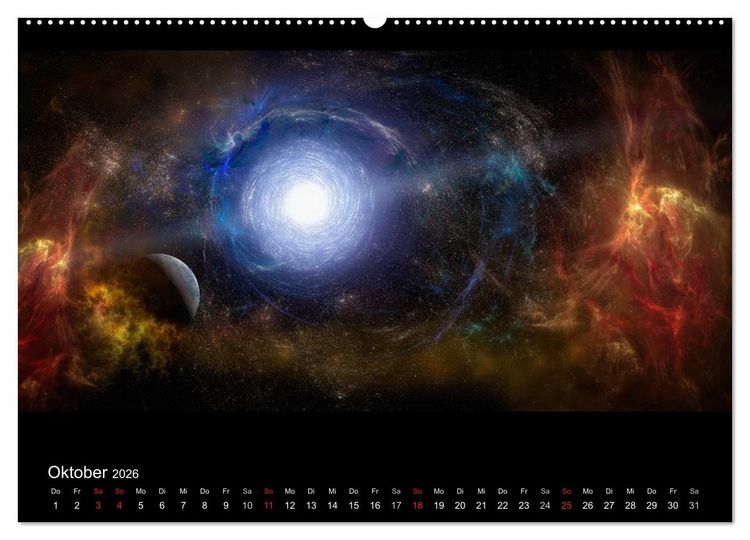 Produktbild: Kosmische Panoramen (Wandkalender 2026 DIN A2 quer), CALVENDO Monatskalender