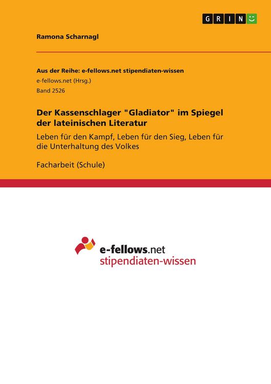 Produktbild: Der Kassenschlager "Gladiator" im Spiegel der lateinischen Literatur