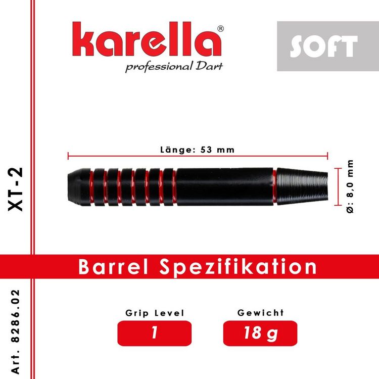 Produktbild: Karella 828602 - Softdart XT-2 18gr., 3er Set