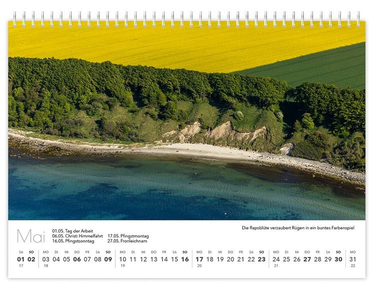 Produktbild: Kalender R&uuml;gen Luftaufnahmen kompakt 2027