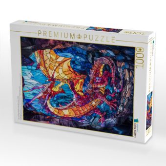 Produktbild: CALVENDO Puzzle Ein m&auml;chtiger Drache ruht tief in seiner H&ouml;hle | 1000 Teile Lege-Gr&ouml;&szlig;e 64x48cm Foto-Puzzle f&uuml;r gl&uuml;ckliche Stunden