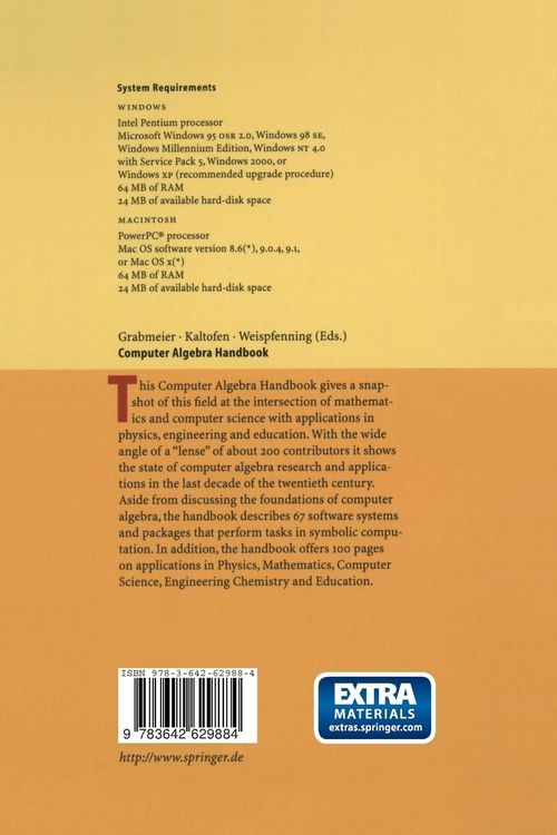 Produktbild: Computer Algebra Handbook