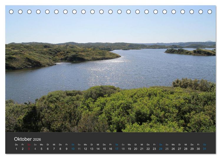 Produktbild: Menorcas unber&uuml;hrte Natur (Tischkalender 2026 DIN A5 quer), CALVENDO Monatskalender