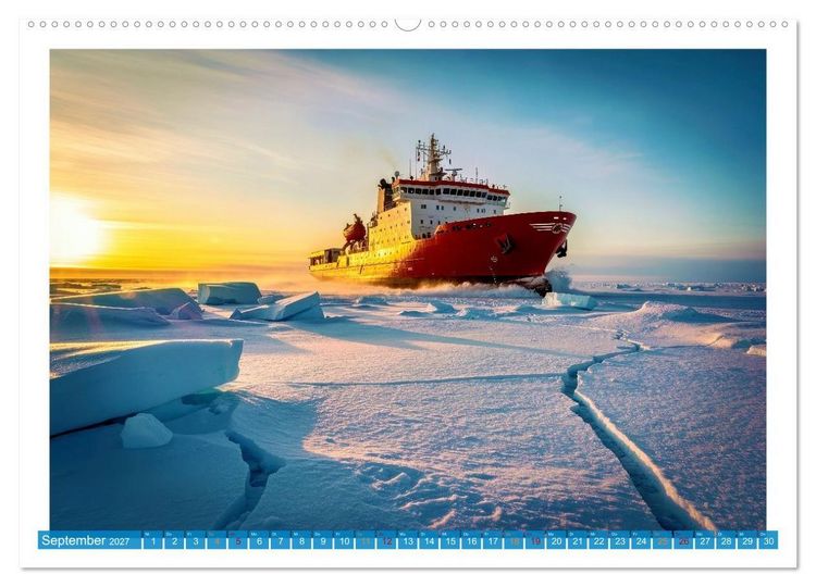 Produktbild: Eisbrecher in der Arktis (hochwertiger Premium Wandkalender 2027 DIN A2 quer), Kunstdruck in Hochglanz