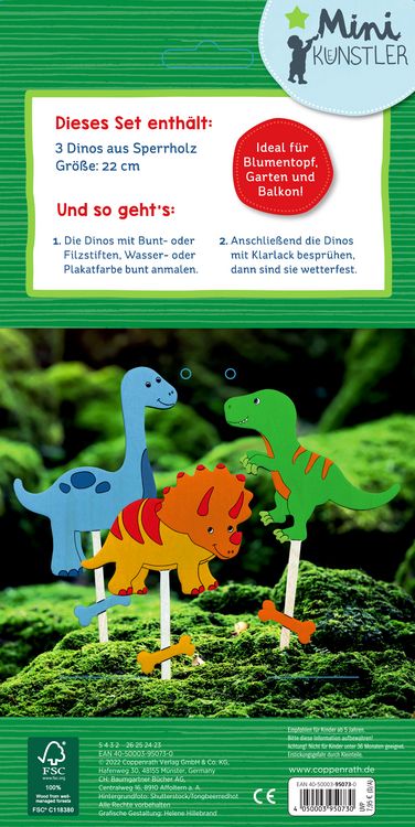 Produktbild: Holzdinos zum Bemalen