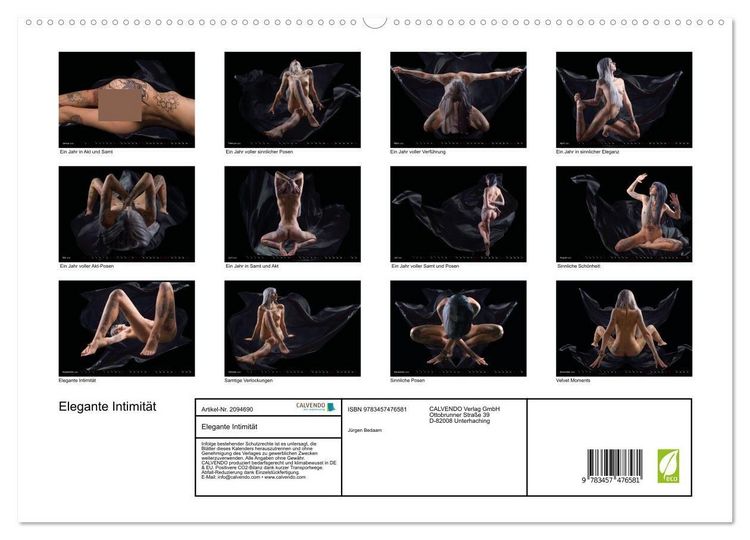 Produktbild: Elegante Intimit&auml;t (hochwertiger Premium Wandkalender 2026 DIN A2 quer), Kunstdruck in Hochglanz