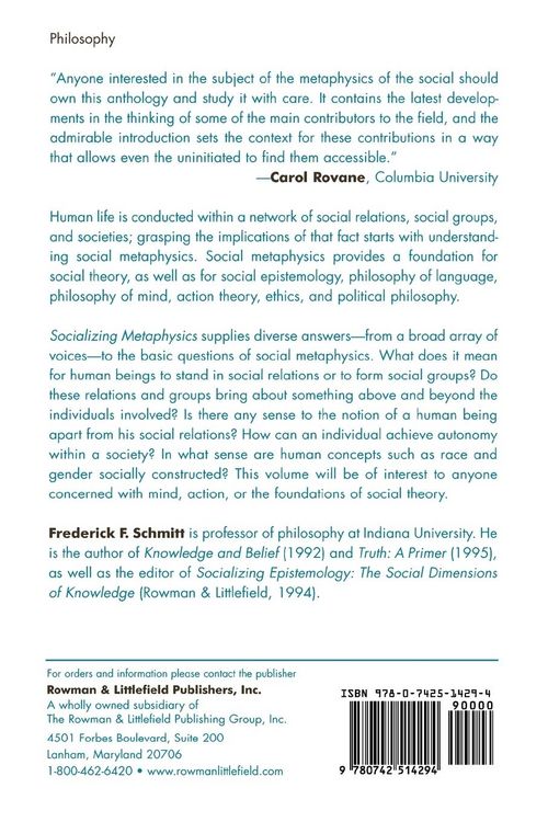 Produktbild: Socializing Metaphysics
