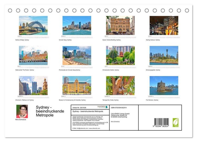 Produktbild: Sydney - beeindruckende Metropole (Tischkalender 2027 DIN A5 quer), CALVENDO Monatskalender