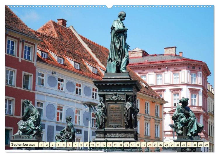 Produktbild: Mein Graz. Perle an der Mur (Wandkalender 2026 DIN A2 quer), CALVENDO Monatskalender