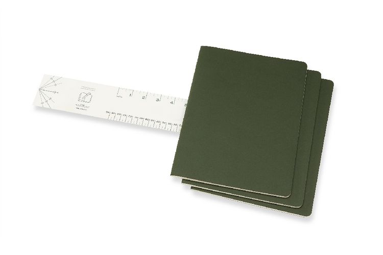 Produktbild: MOLESKINE CAHIER XL, 3ER SET, LINIERT, KARTONEINBAND, MYRTENGR&Uuml;N