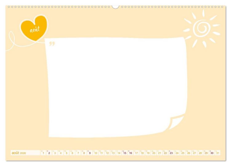 Produktbild: 12 d&eacute;clarations d'amour - calendrier de bricolage (Calendrier mural 2026 DIN A2 vertical), CALVENDO calendrier mensuel