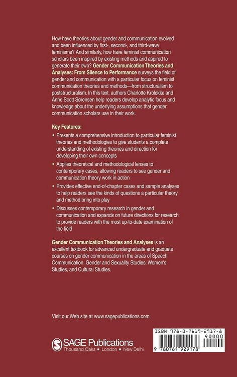 Produktbild: Gender Communication Theories and Analyses