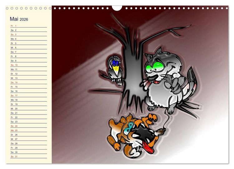 Produktbild: Alles f&uuml;r die Katz! Lustiger Katzen-Planer (Wandkalender 2026 DIN A3 quer), CALVENDO Monatskalender