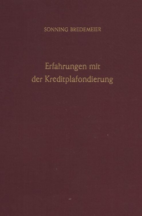 Produktbild: Erfahrungen mit der Kreditplafondierung.