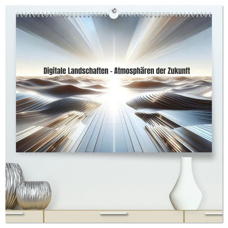Produktbild: Digitale Landschaften &ndash; Atmosph&auml;ren der Zukunft (hochwertiger Premium Wandkalender 2027 DIN A2 quer), Kunstdruck in Hochglanz
