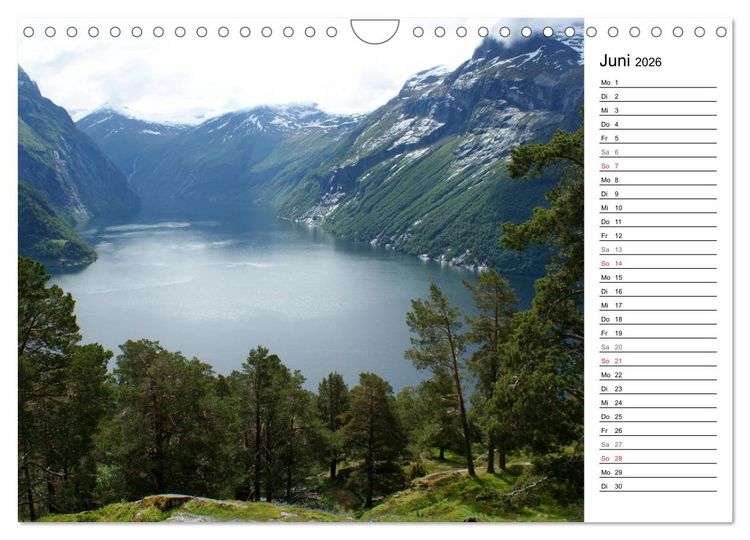 Produktbild: Norwegen und seine Sch&ouml;nheiten 2026 (Wandkalender 2026 DIN A4 quer), CALVENDO Monatskalender