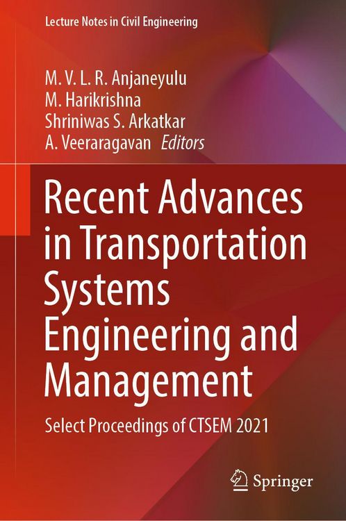Produktbild: Recent Advances in Transportation Systems Engineering and Management