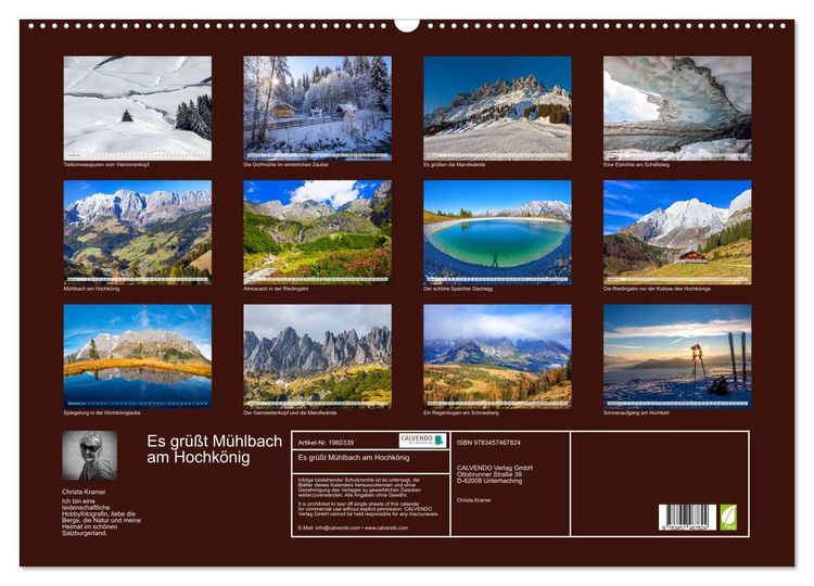 Produktbild: Es gr&uuml;&szlig;t M&uuml;hlbach am Hochk&ouml;nig (Wandkalender 2026 DIN A2 quer), CALVENDO Monatskalender