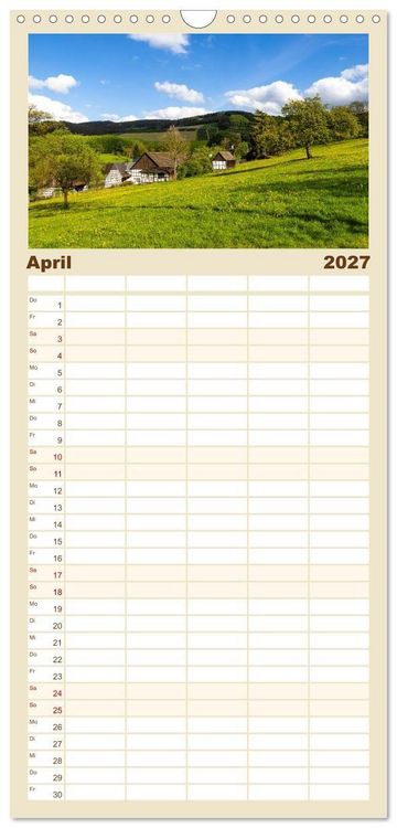 Produktbild: Familienplaner 2027 - Sauerland - Land der tausend Berge mit 5 Spalten (Wandkalender, 21 x 45 cm) CALVENDO