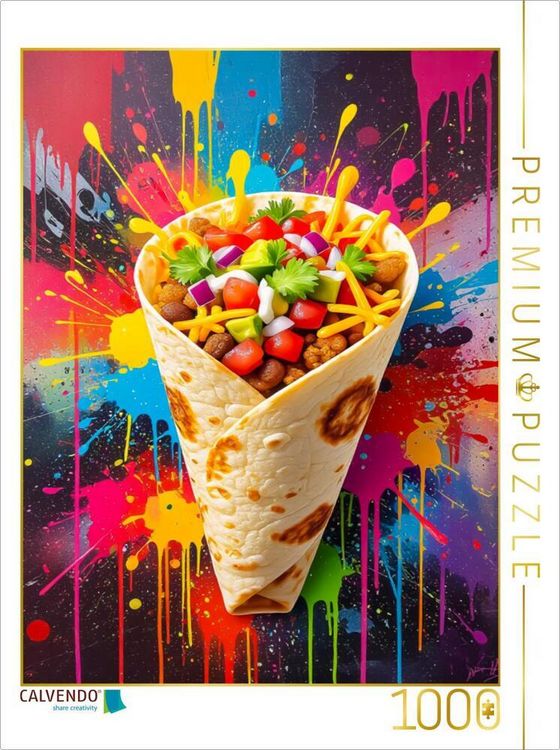 Produktbild: CALVENDO Puzzle Bunter Wrap mit Streetfood Style | 1000 Teile Lege-Gr&ouml;&szlig;e 64x48cm Foto-Puzzle f&uuml;r gl&uuml;ckliche Stunden