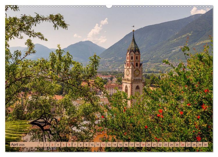 Produktbild: S&uuml;dtirol - Meraner Land (hochwertiger Premium Wandkalender 2026 DIN A2 quer), Kunstdruck in Hochglanz