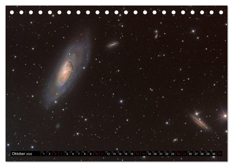 Produktbild: Galaxien des Nordhimmels (Tischkalender 2026 DIN A5 quer), CALVENDO Monatskalender