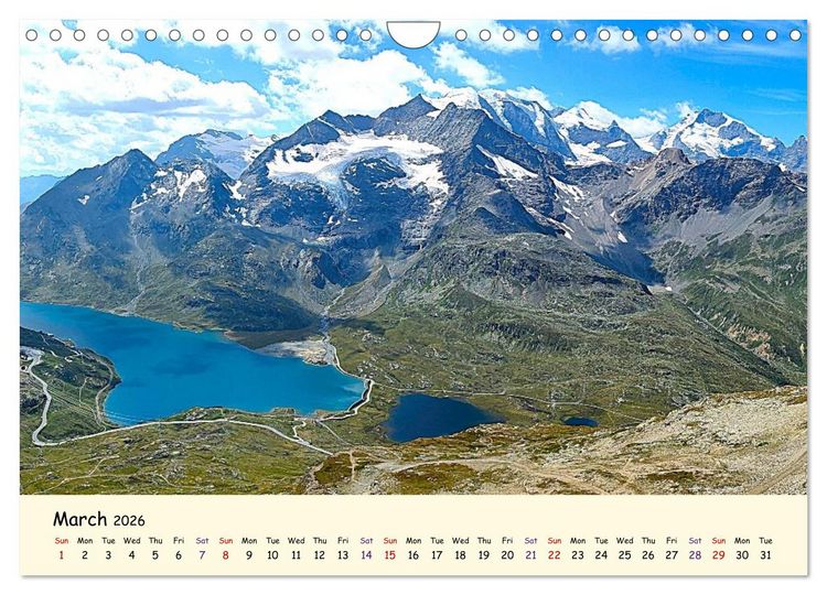 Produktbild: Switzerland and its majestic Alps (Wall Calendar 2026 DIN A4 landscape), CALVENDO 12 Month Wall Calendar