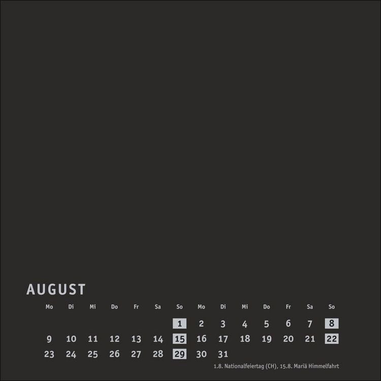 Produktbild: Premium-Bastelkalender schwarz klein 2027